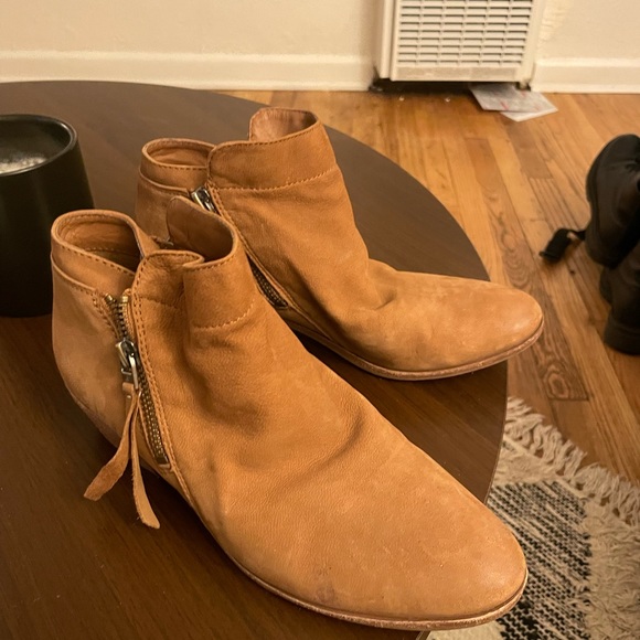 Sam Edelman Packer Ankle Boots 6.5 Booties Saddle Brown Suede Leather Never Worn - Picture 5 of 5